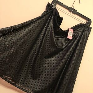 Faux leather skirt